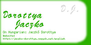 dorottya jaczko business card
